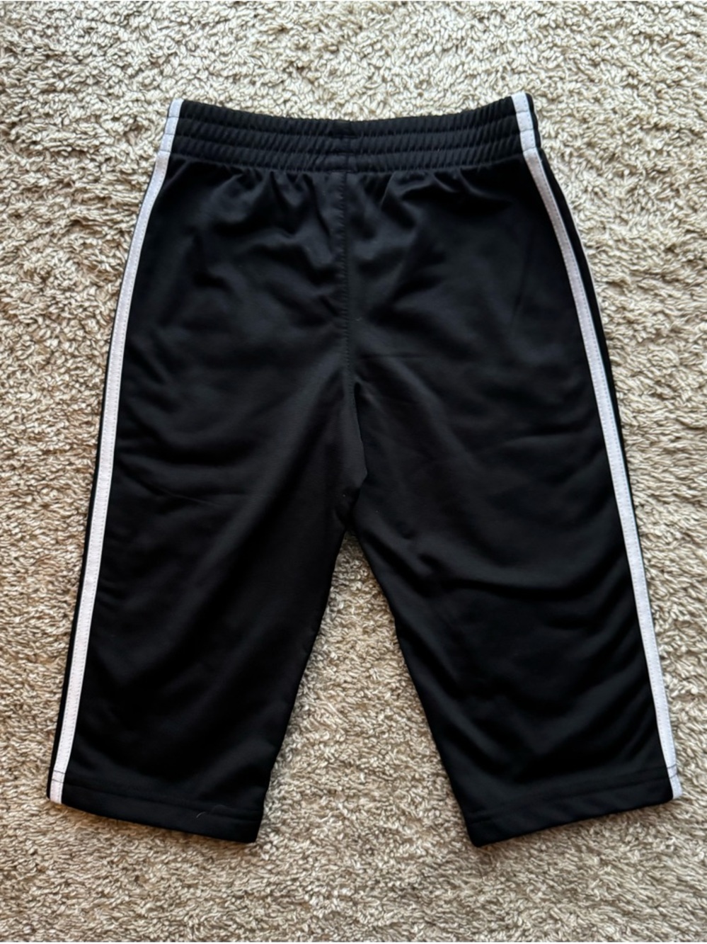 Adidas Toddler Black Track Jacket & Pants Set with White Stripes (12M) Like New - Picture 6 of 7